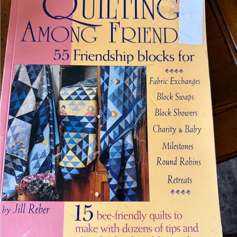 Vintage Quilting Among Friends Book - Blue and Yellow Quilt Patterns.Great Shape